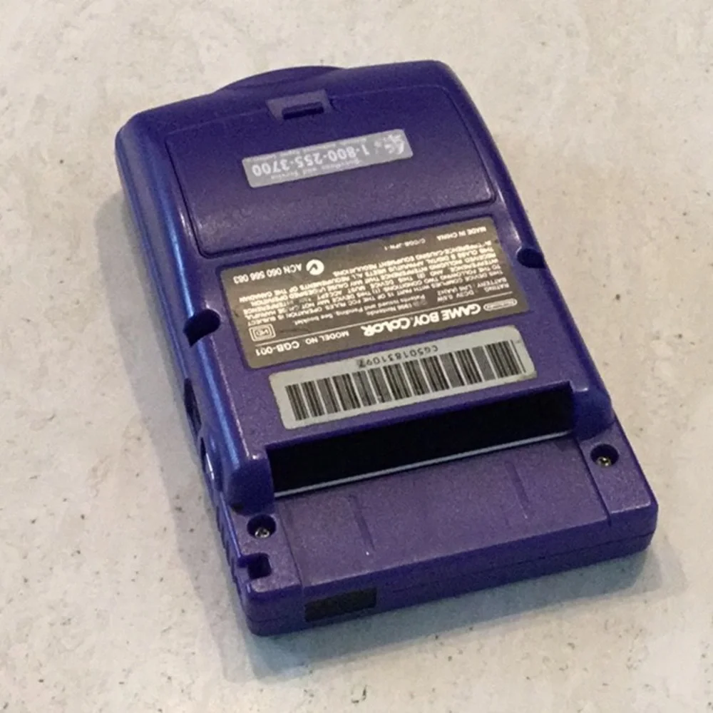 Nintendo Gameboy Color Console Grape Purple Game Boy Authentic Tested Working